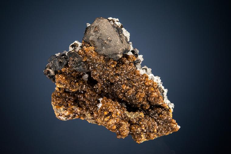 SPHALERITE with QUARTZ on ANDRADITE
